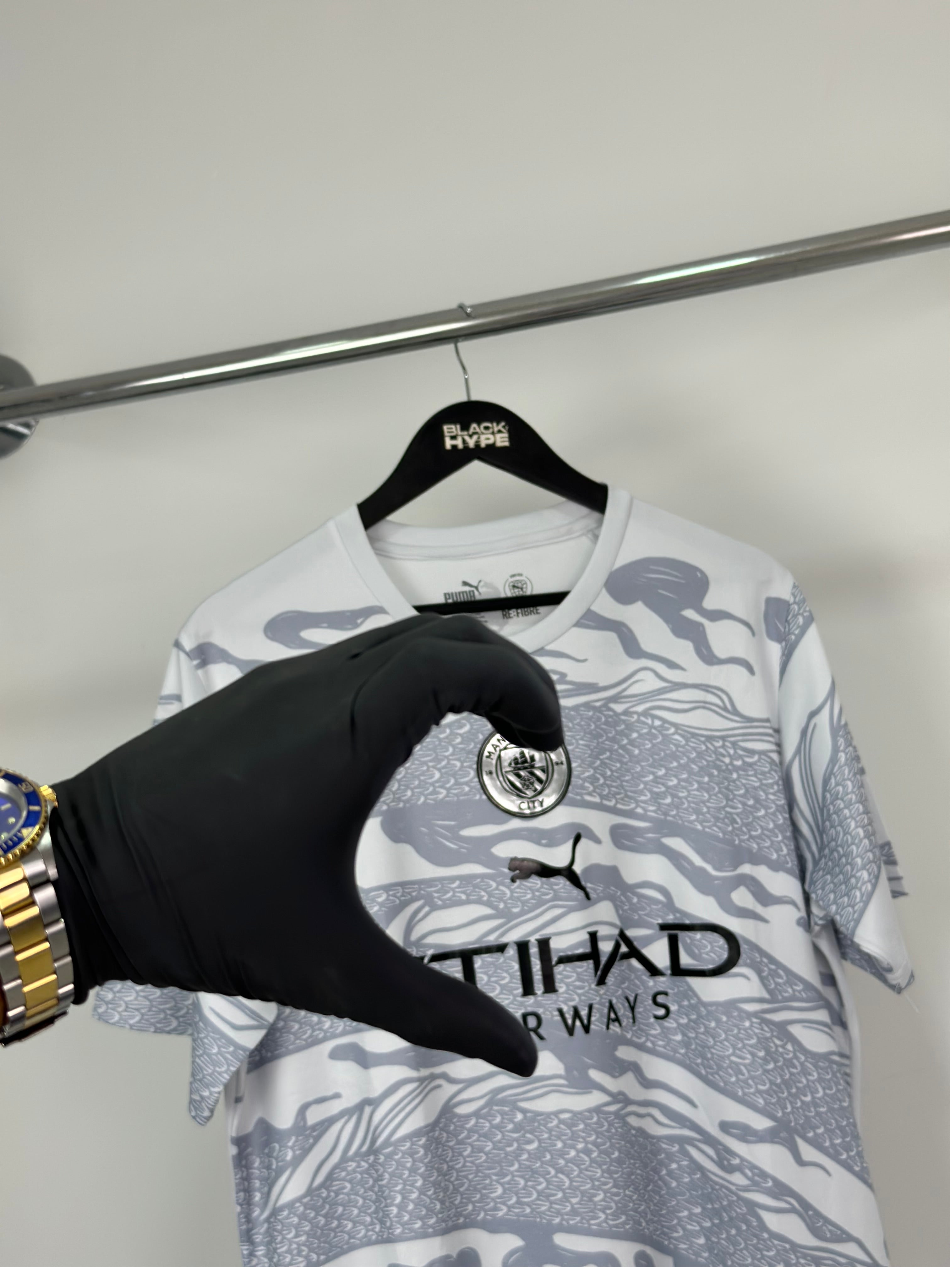 Camiseta Manchester City “Ano do Dragão de Madeira” 24/25 s/n° Torcedor Masculina - Gray