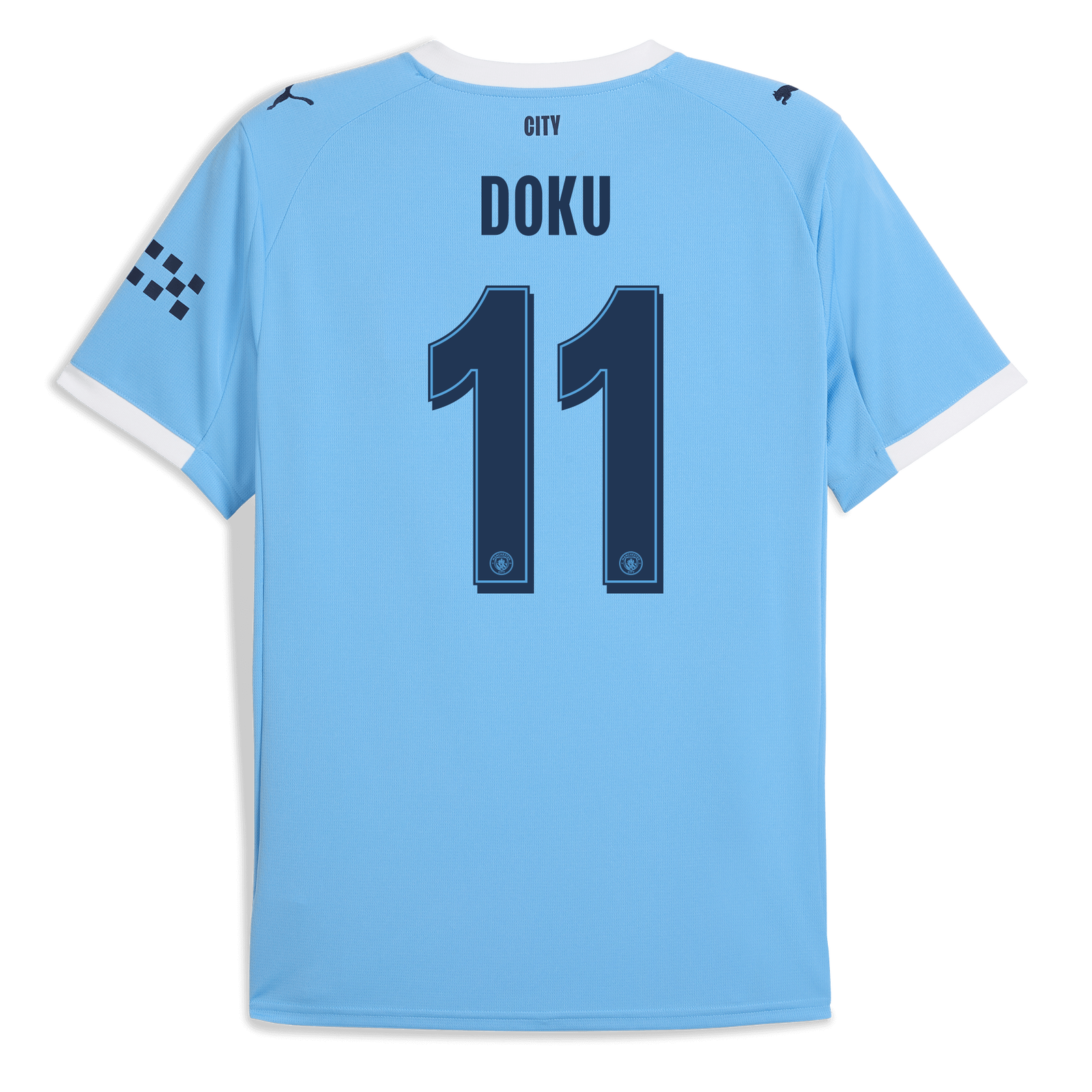 Camiseta Manchester City 25/26 Primera Equipación #11 DOKU