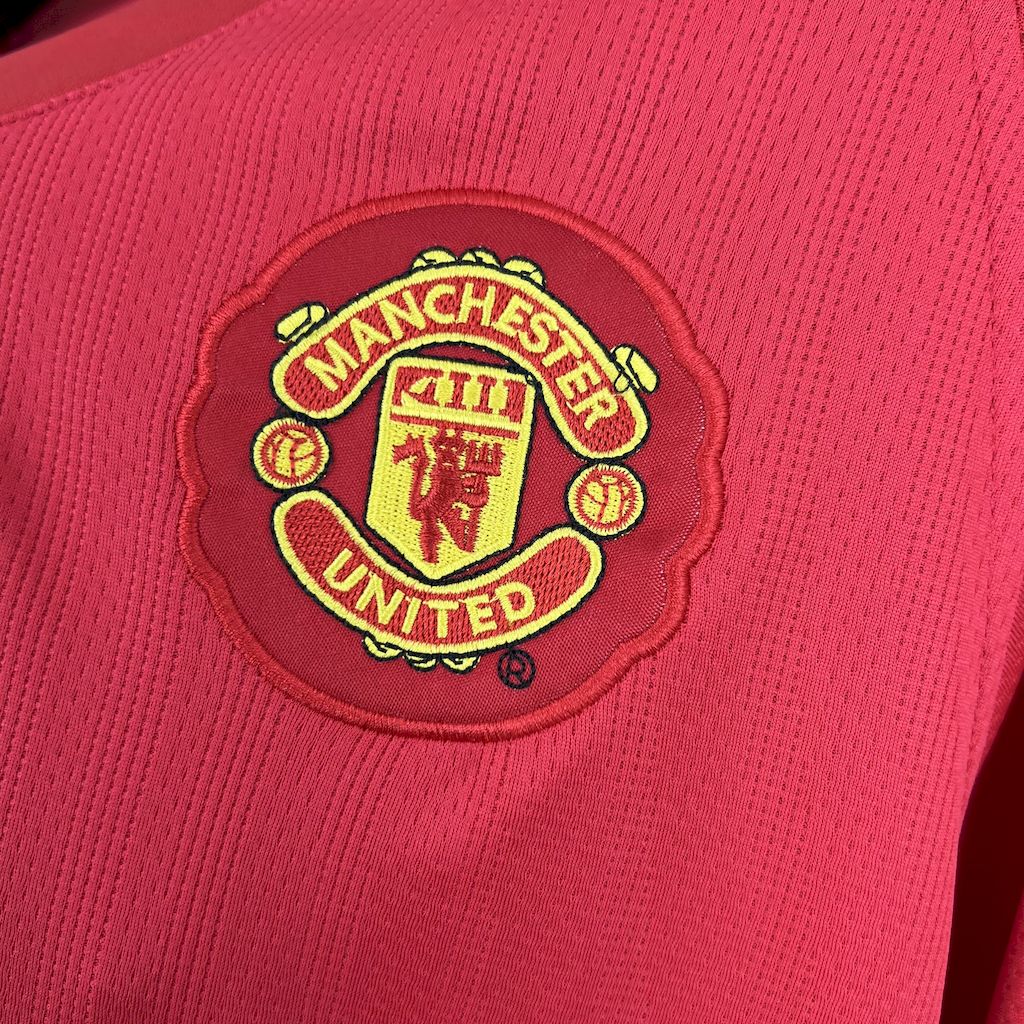 Camiseta do Manchester United Manga Larga Retrô 2007/08 Primera Equipación UCL
