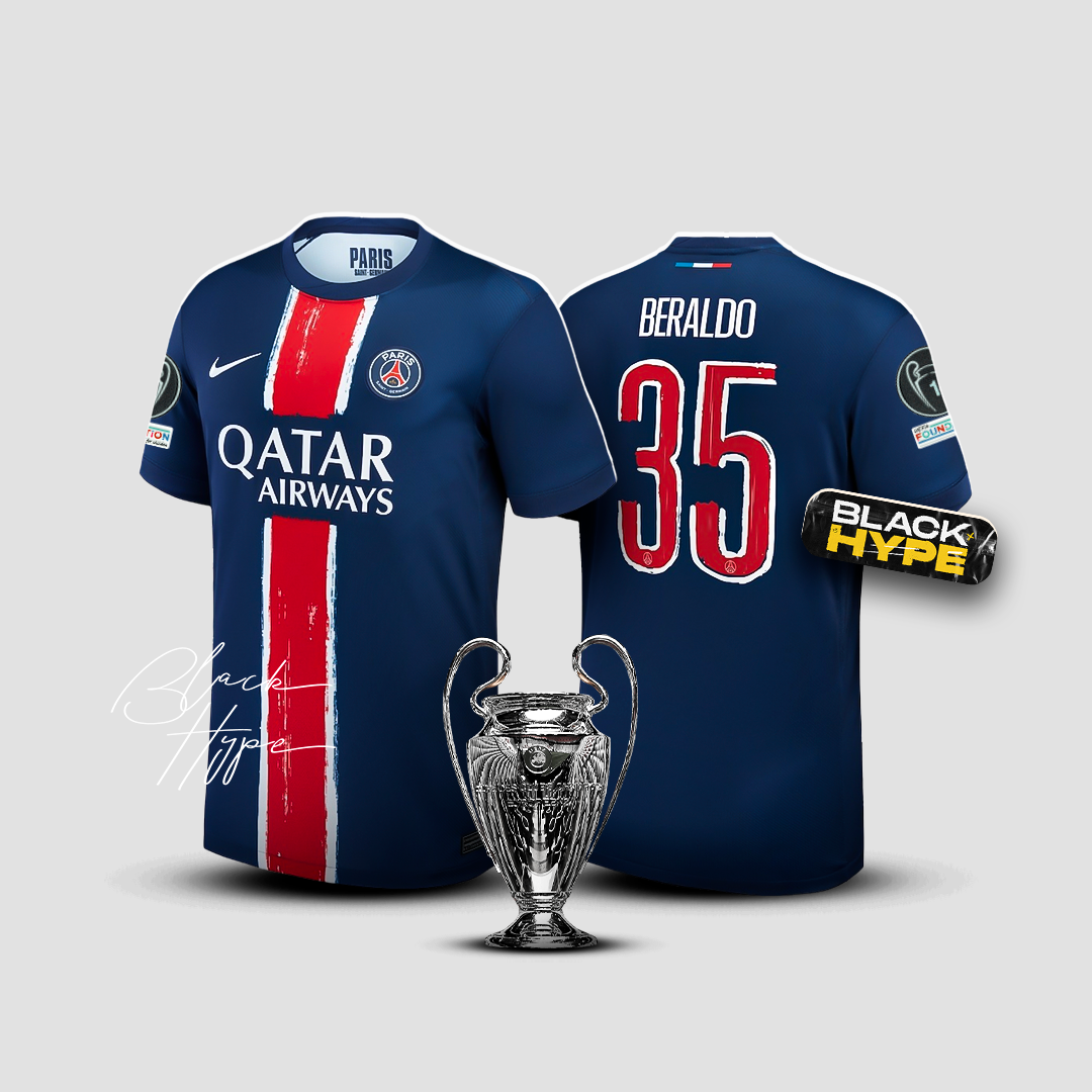 Camiseta Beraldo PSG 24/25 Primera Equipación - Champions League