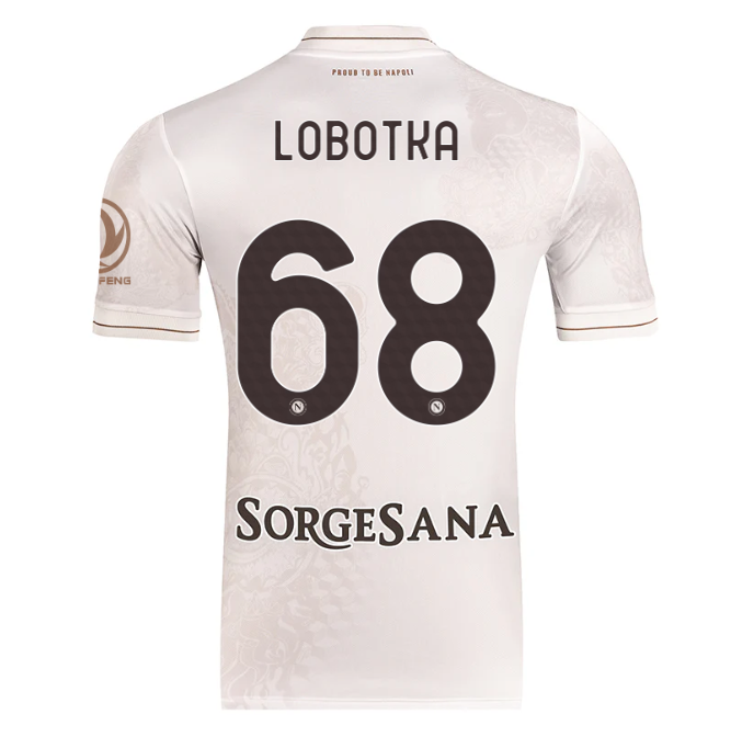 Camiseta Napoli 25/26 Segunda Equipación #68 LOBOTKA
