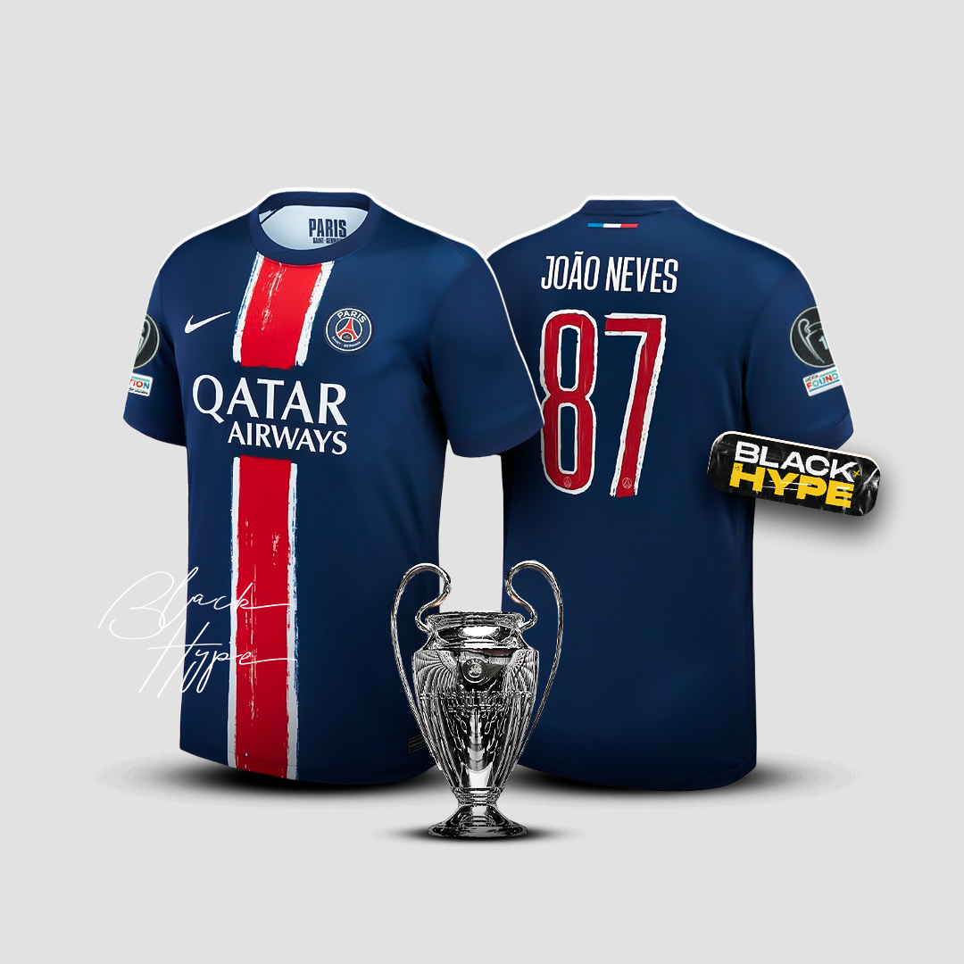 Camiseta João Neves PSG 24/25 Primera Equipación - Champions League