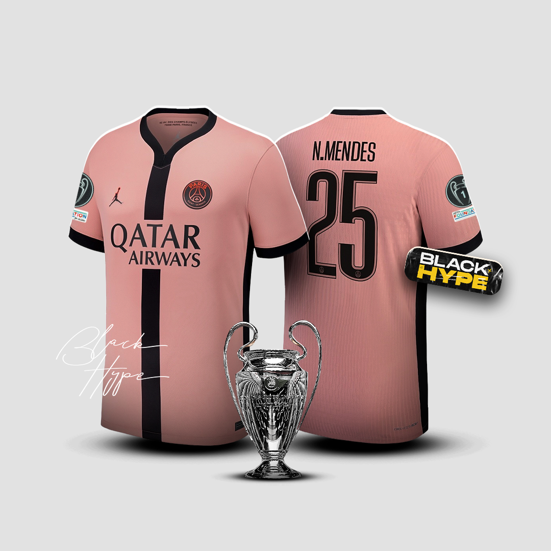 Camiseta Nuno Mendes PSG 24/25 Tercera Equipación - Champions League