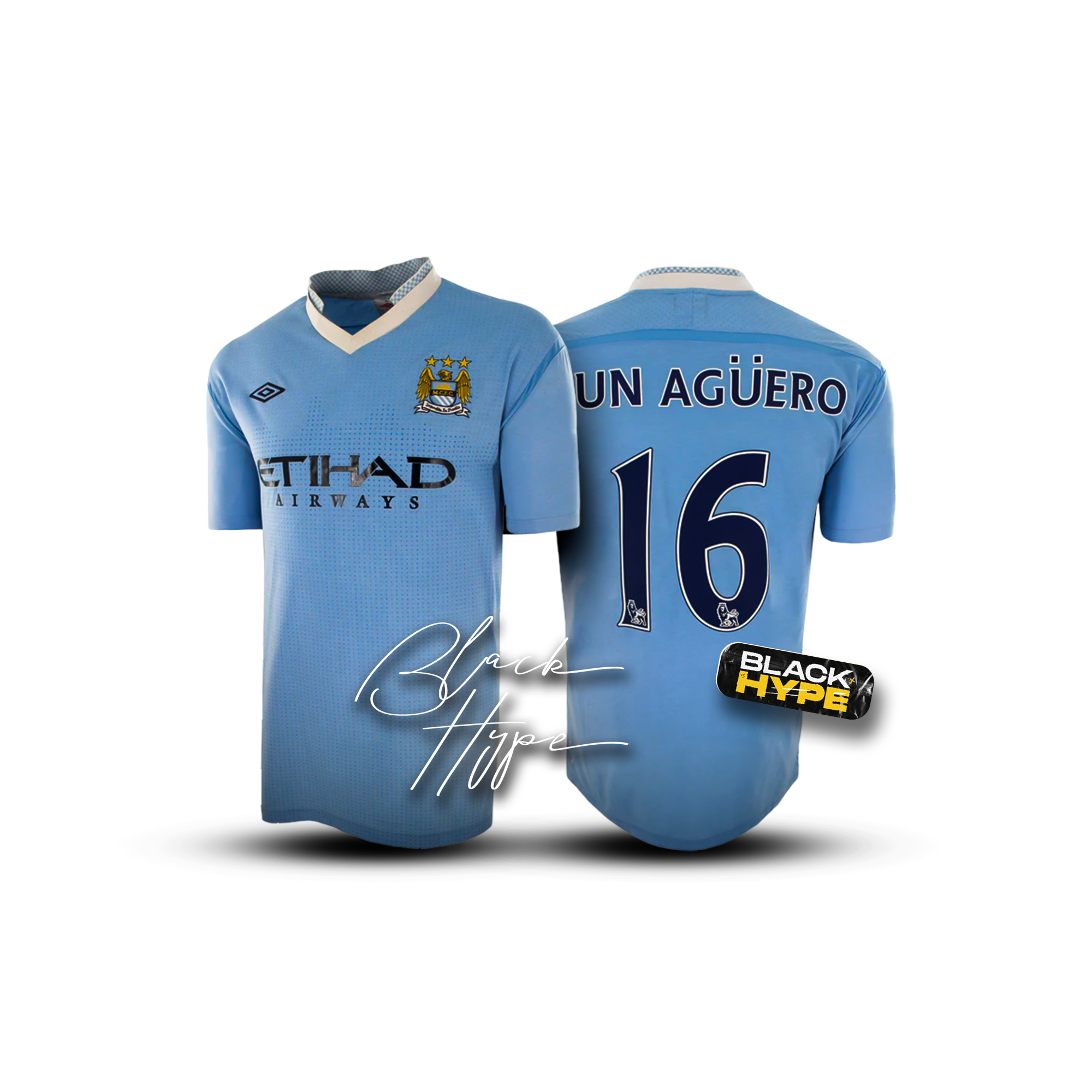 Camiseta Aguero Manchester City 11-12 Legend