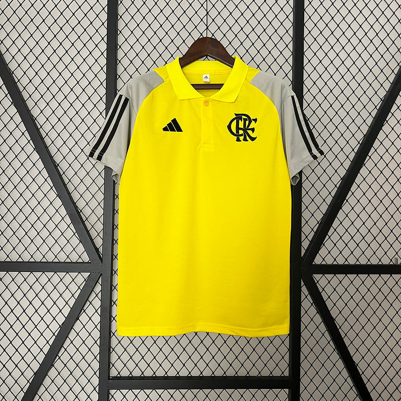 Camiseta Flamengo Treino 24/25 Amarelo Polo