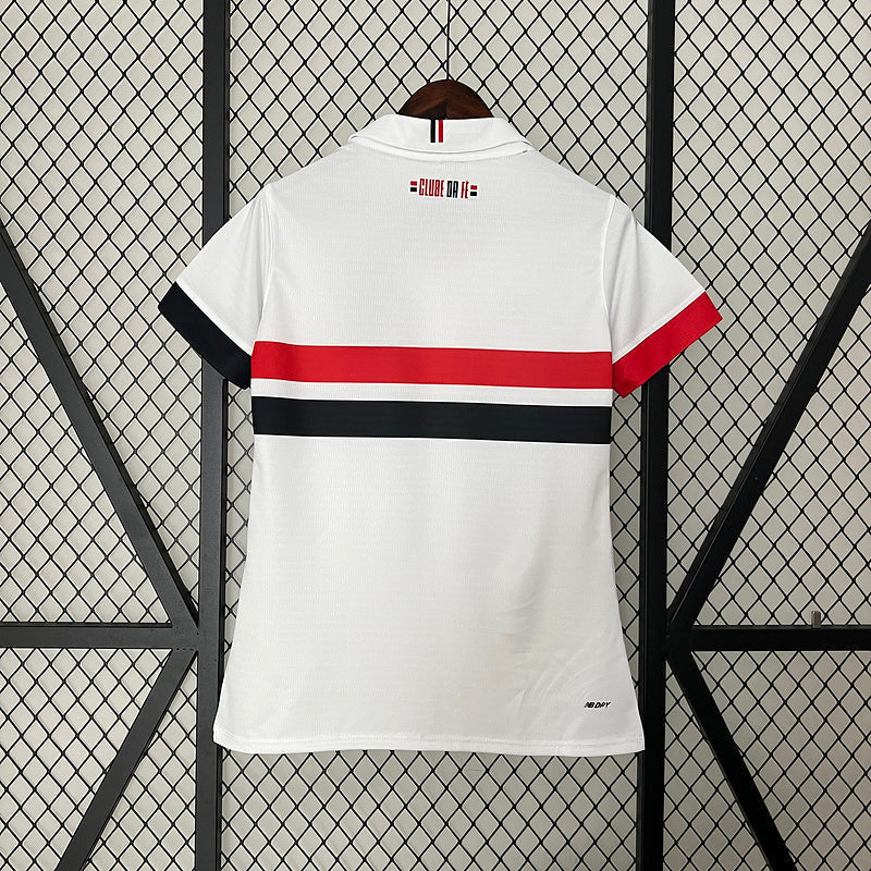 Camiseta Feminina do São Paulo Primera Equipación I 24/25 - Branco
