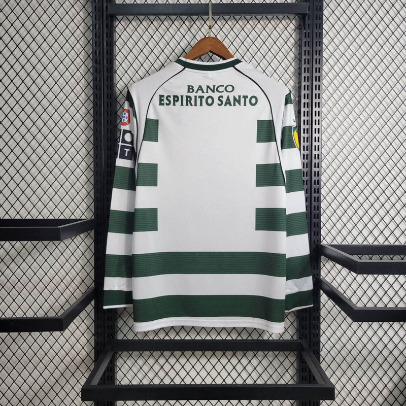 Camiseta Sporting Retrô 2001/03 Manga Larga Verde