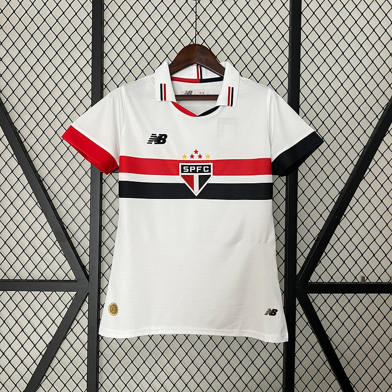 Camiseta Feminina do São Paulo Primera Equipación I 24/25 - Branco