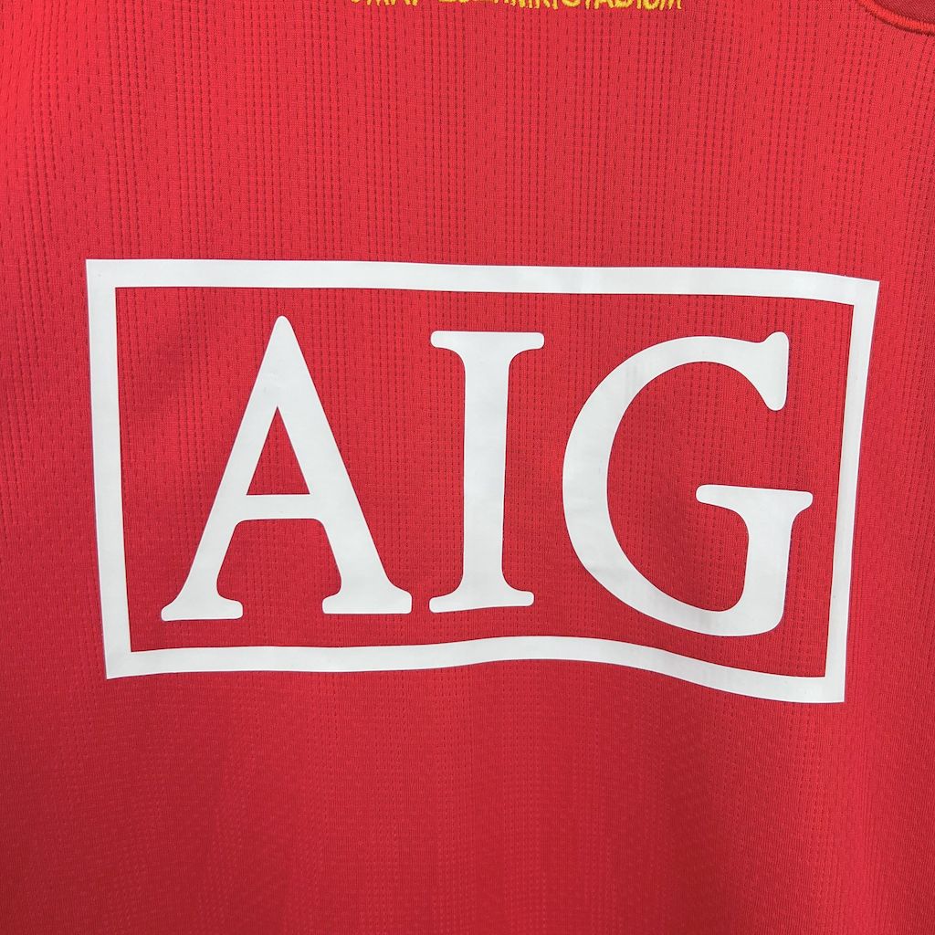 Camiseta do Manchester United Manga Larga Retrô 2007/08 Primera Equipación UCL