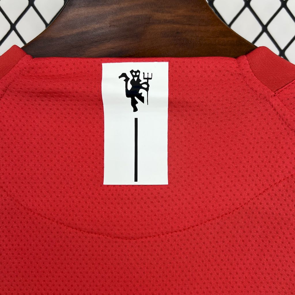 Camiseta do Manchester United Manga Larga Retrô 2007/08 Primera Equipación UCL