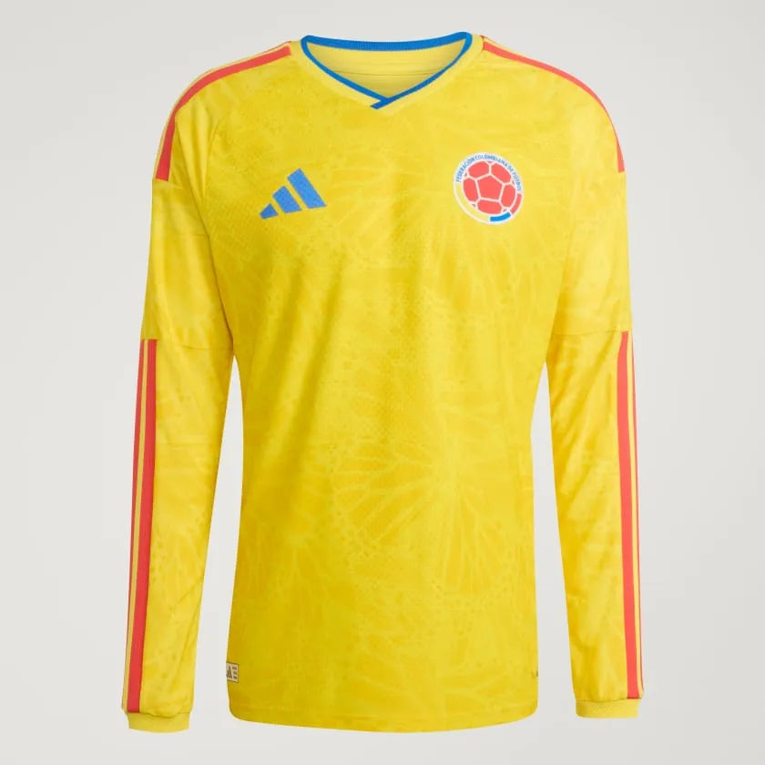 Camiseta Colombia 2026 Versión Jugador Manga Larga Primera Equipación Mundial