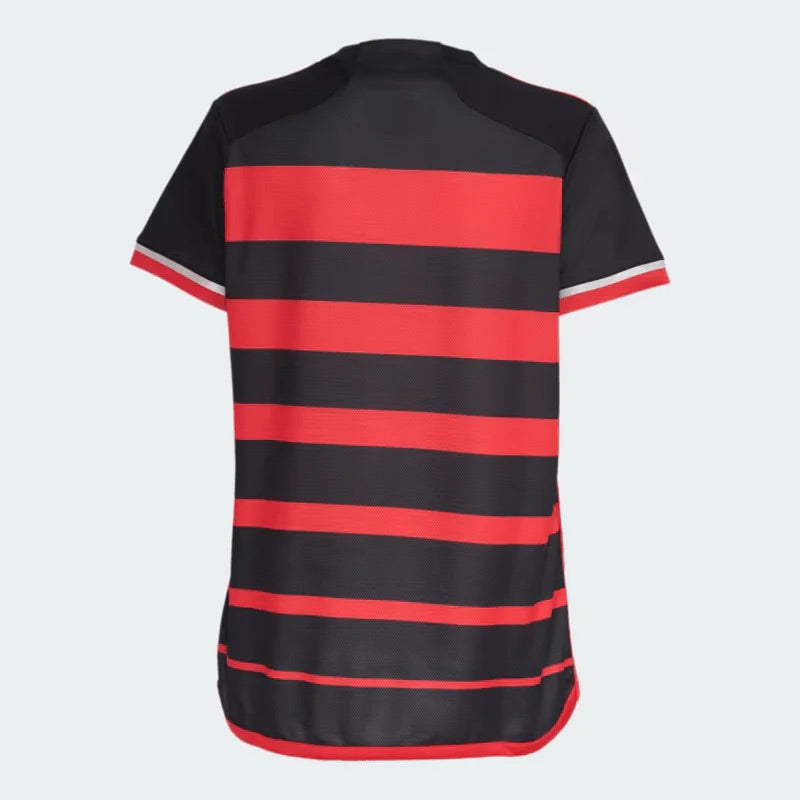 Camiseta Feminina Flamengo I 24/25 Adidas - Rubro Negro