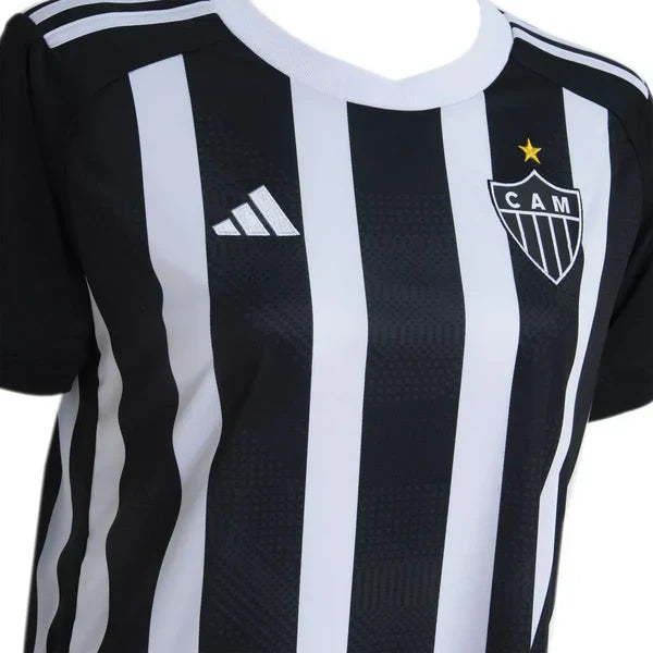 Jersey Atlético Mineiro Feminina Home 24/25 - Preta e Branca