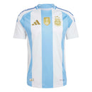 Camiseta Seleção Argentina Home 2024/25 + Patch Campeão - Branca e Azul