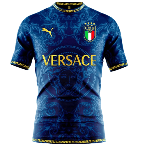 Camiseta Seleção Itália x Versace - Puma - Azul
