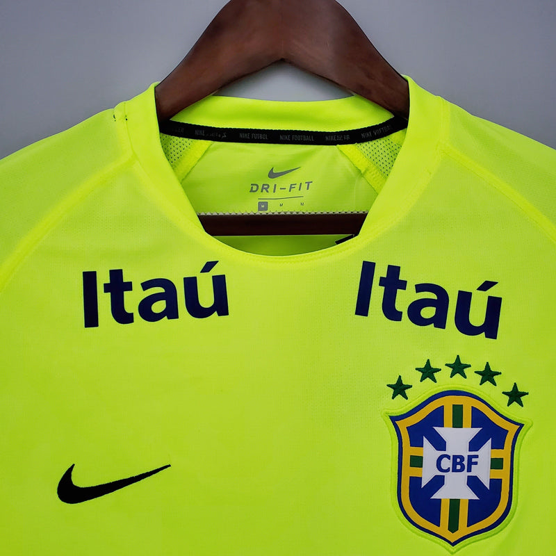Camiseta de Treino Seleção Brasil Nike - Verde Fluorescente