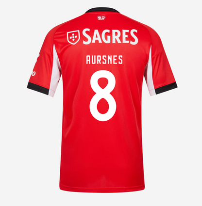 Camiseta Benfica 25/26 Primera Equipación #8 Aursnes