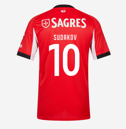 Camiseta Benfica 25/26 Primera Equipación #10 SUDAKOV