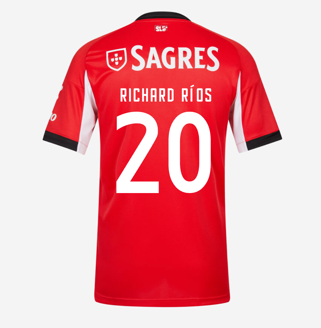 Camiseta Benfica 25/26 Primera Equipación #20 Richard Ríos