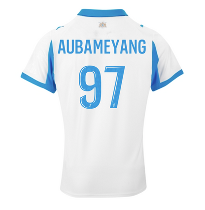 Camiseta Marseille 25/26 Primera Equipación #97 Aubameyang