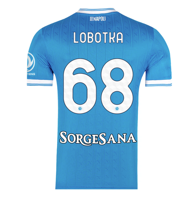 Camiseta Napoli 25/26 Primera Equipación #68 LOBOTKA