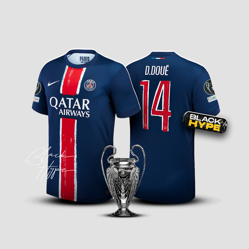 Jersey Doué PSG 24/25 Home - Champions League