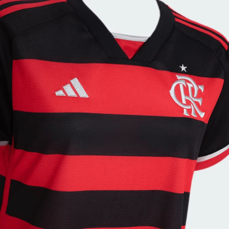 Jersey Feminina Flamengo I 24/25 Adidas - Rubro Negro