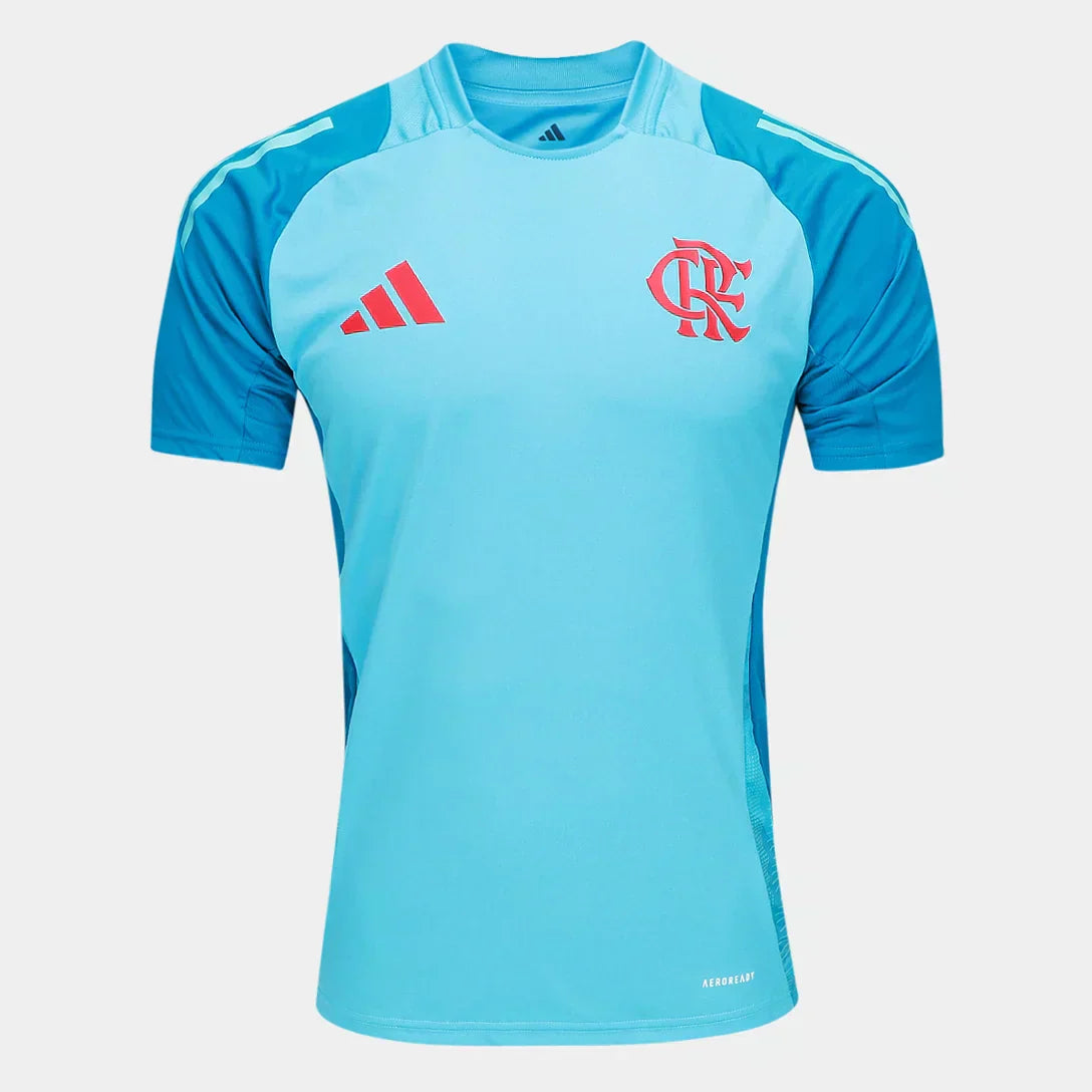 Camiseta Flamengo Treino 25/26 Azul e Vermelho