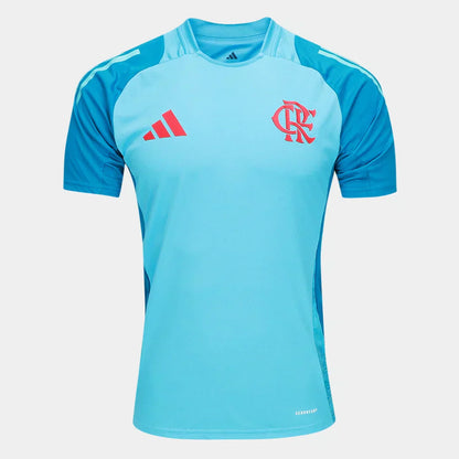 Camiseta Flamengo Treino 25/26 Azul e Vermelho