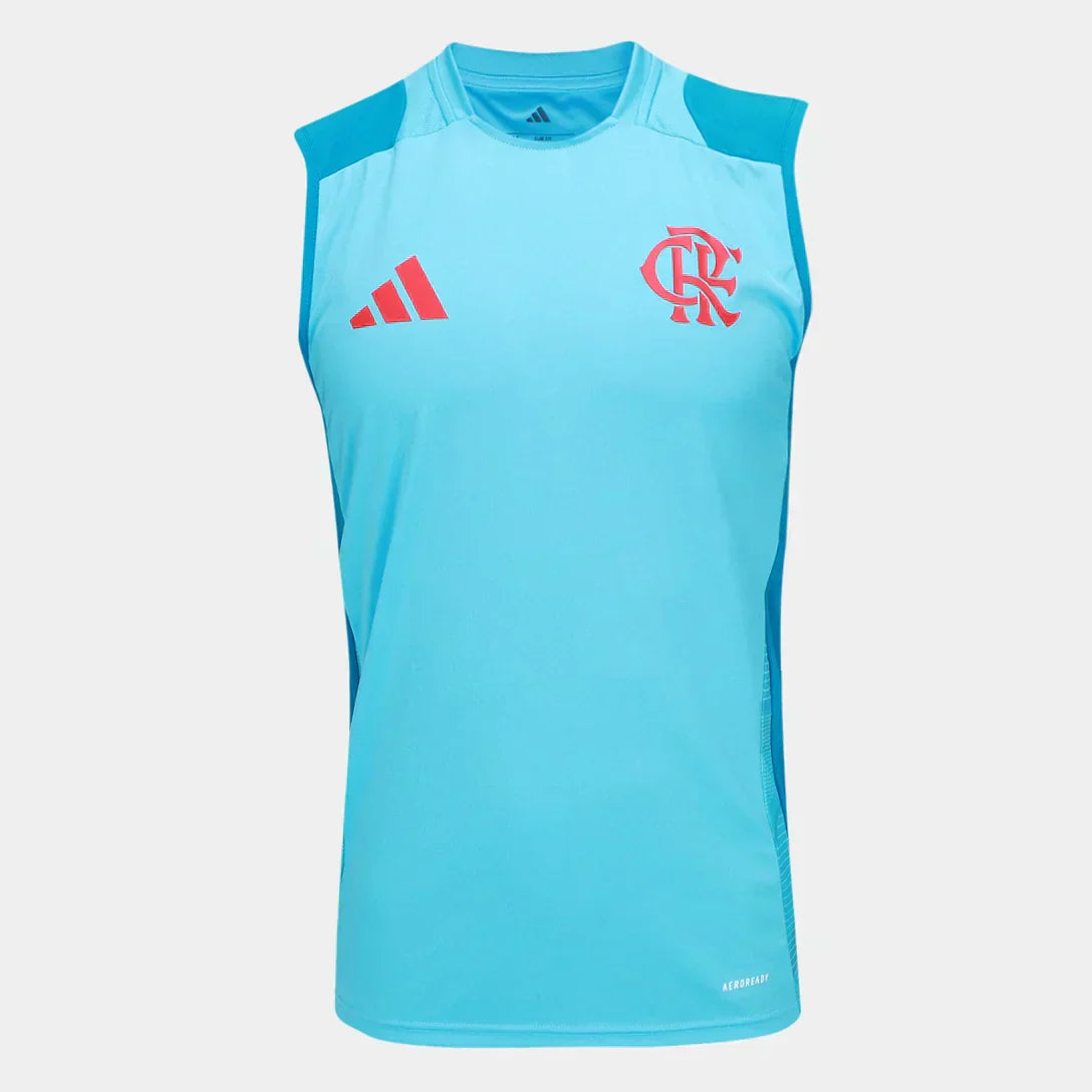 Camiseta Flamengo Regata Treino 25/26 Azul e Vermelho