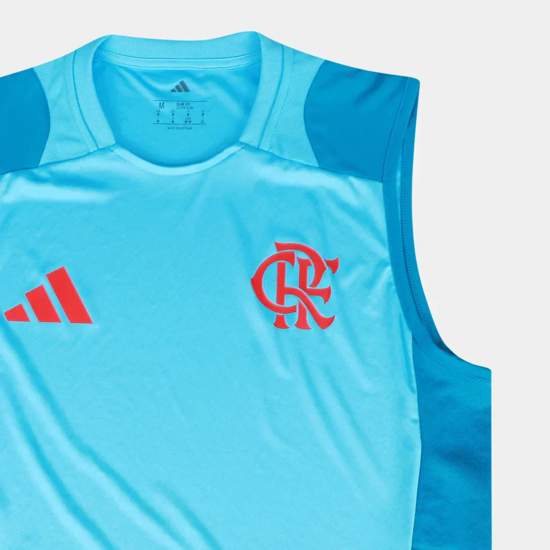 Camiseta Flamengo Regata Treino 25/26 Azul e Vermelho