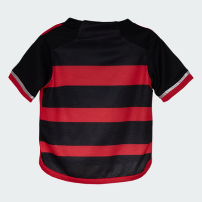 Conjunto Infantil Flamengo Primera Equipación 24/25 - Preto e Vermelho