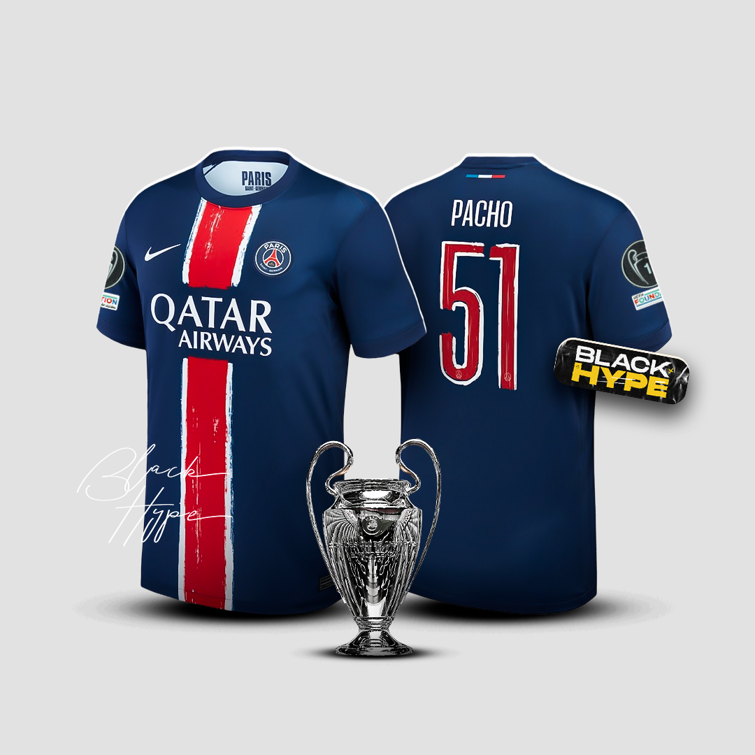 Camiseta Pacho PSG 24/25 Primera Equipación - Champions League