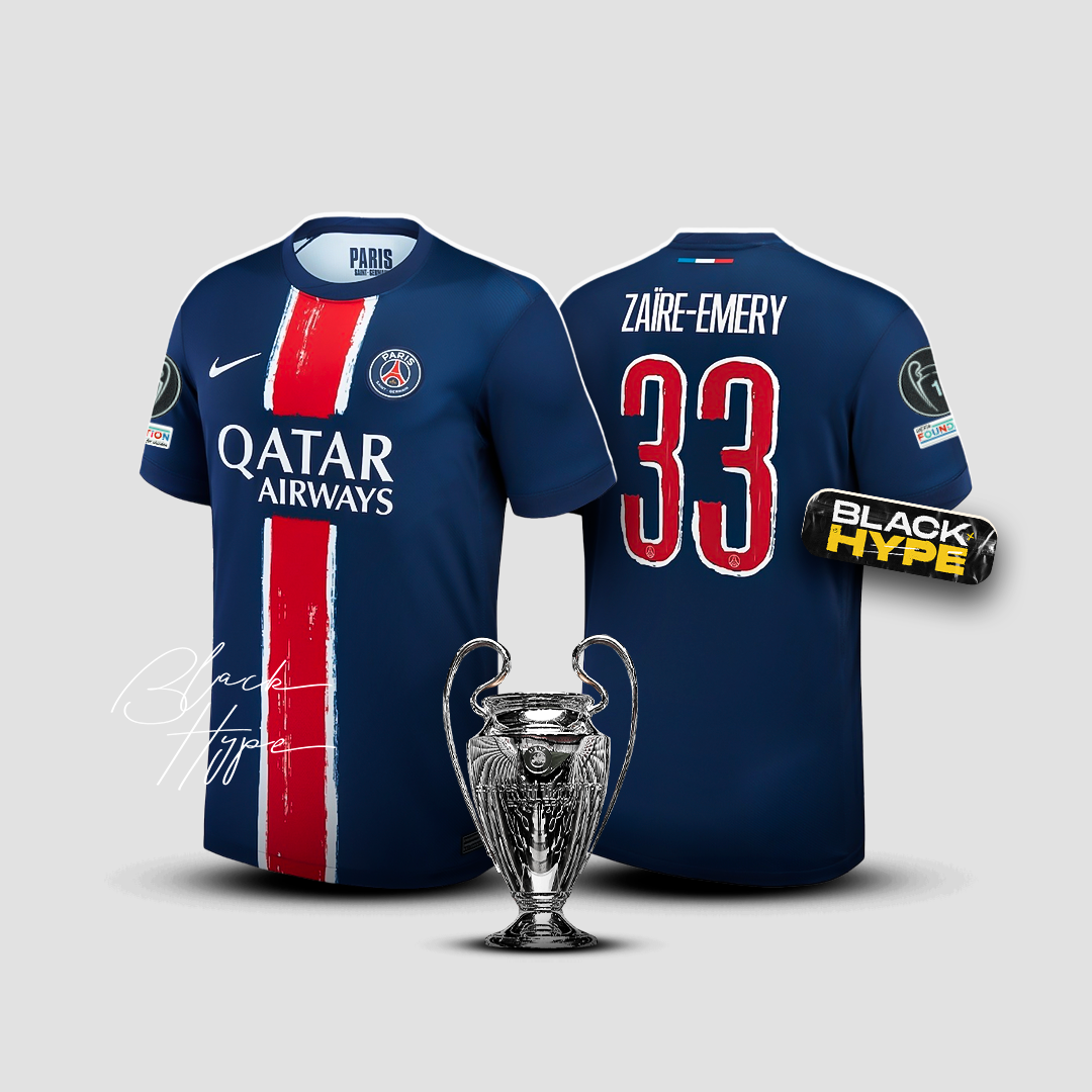 Camiseta Zaire Emery PSG 24/25 Primera Equipación - Champions League