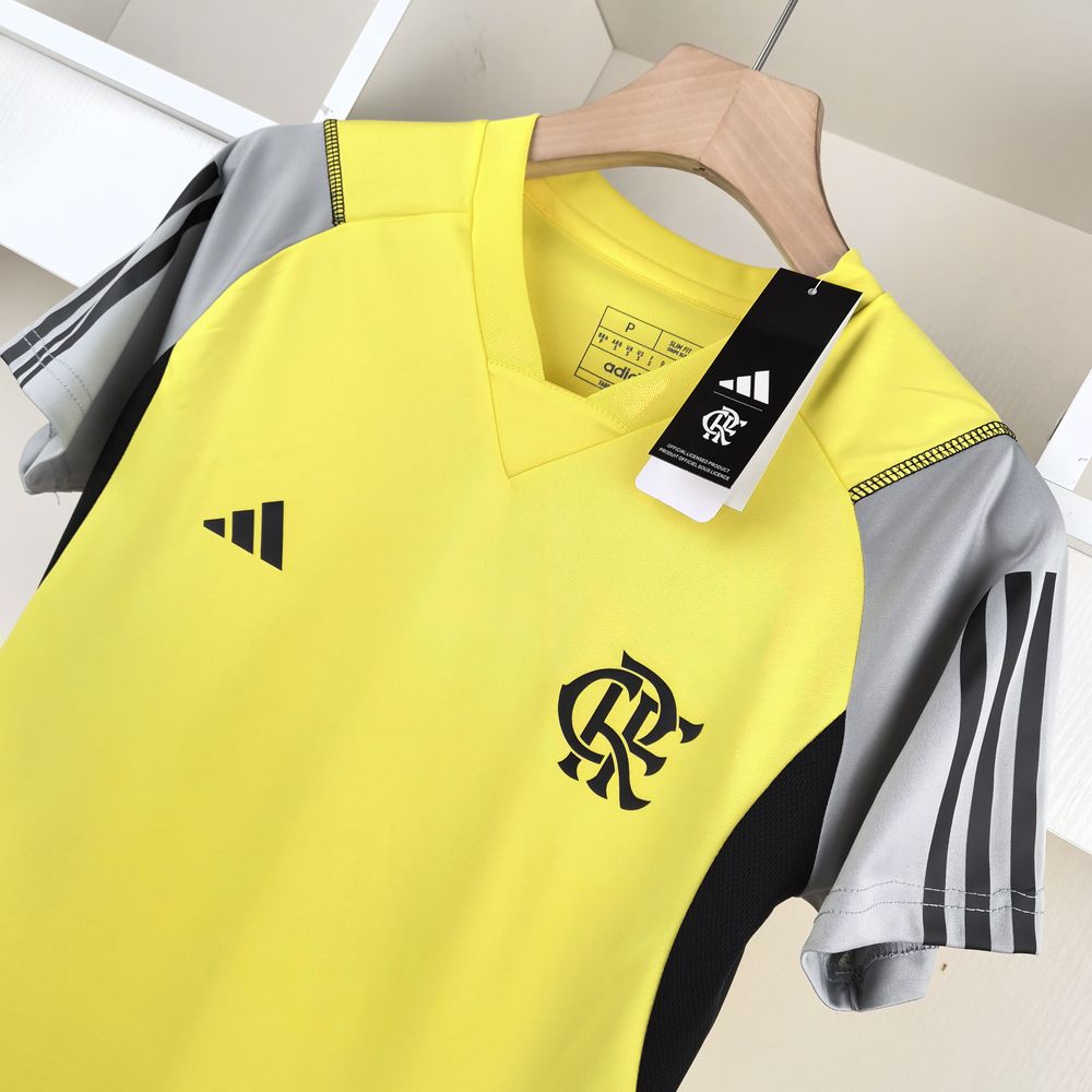 Camiseta 24∕25 Flamengo Treino Mujer - Amarelo