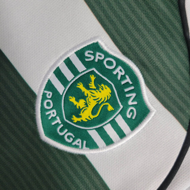 Camiseta Sporting Retrô 2001/03 Manga Larga Verde
