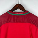 Camiseta Portugal Retrô 2016 Manga Longa Vermelho