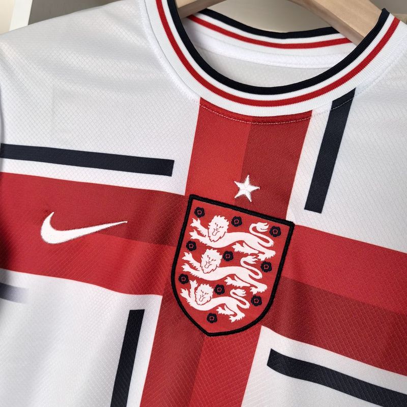Camiseta Seleção da Inglaterra Edição Especial 24/25 - Vermelho e Branco