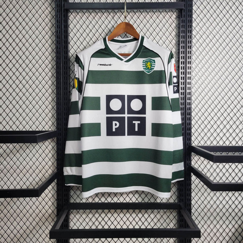 Camiseta Sporting Retrô 2001/03 Manga Larga Verde