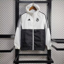 Windbreaker Real Madrid 24/25 - Branco e Preto