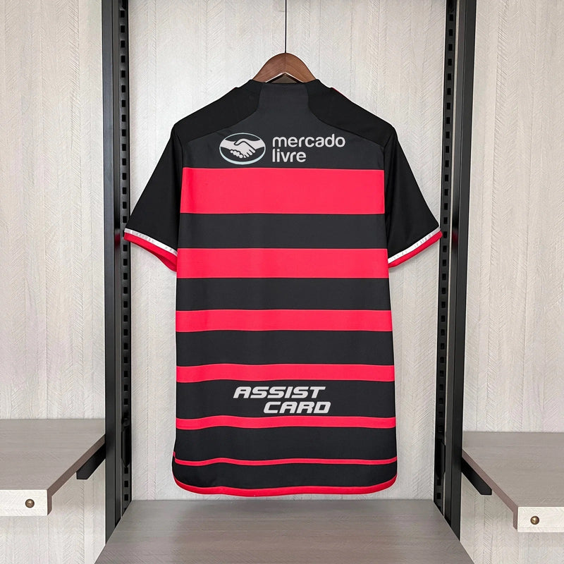 Camiseta Flamengo Home 24/25 Torcedor Masculina - Todos os Patrocínios