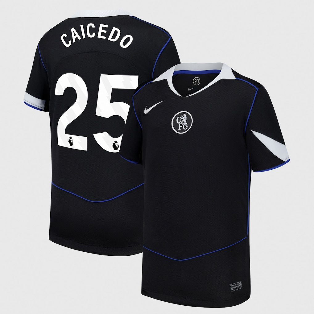 Camiseta Chelsea 25/26 Tercera Equipación #25 Caicedo