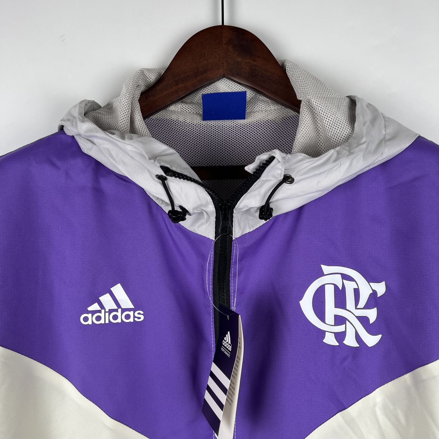 Cortavientos Flamengo - Roxo e Branco