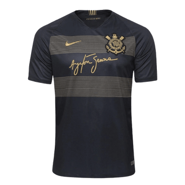 Jersey Corinthians Ayrton Senna 18/19 Retrô - Preta