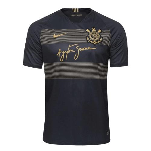 Camiseta Corinthians Ayrton Senna 18/19 Retrô - Preta