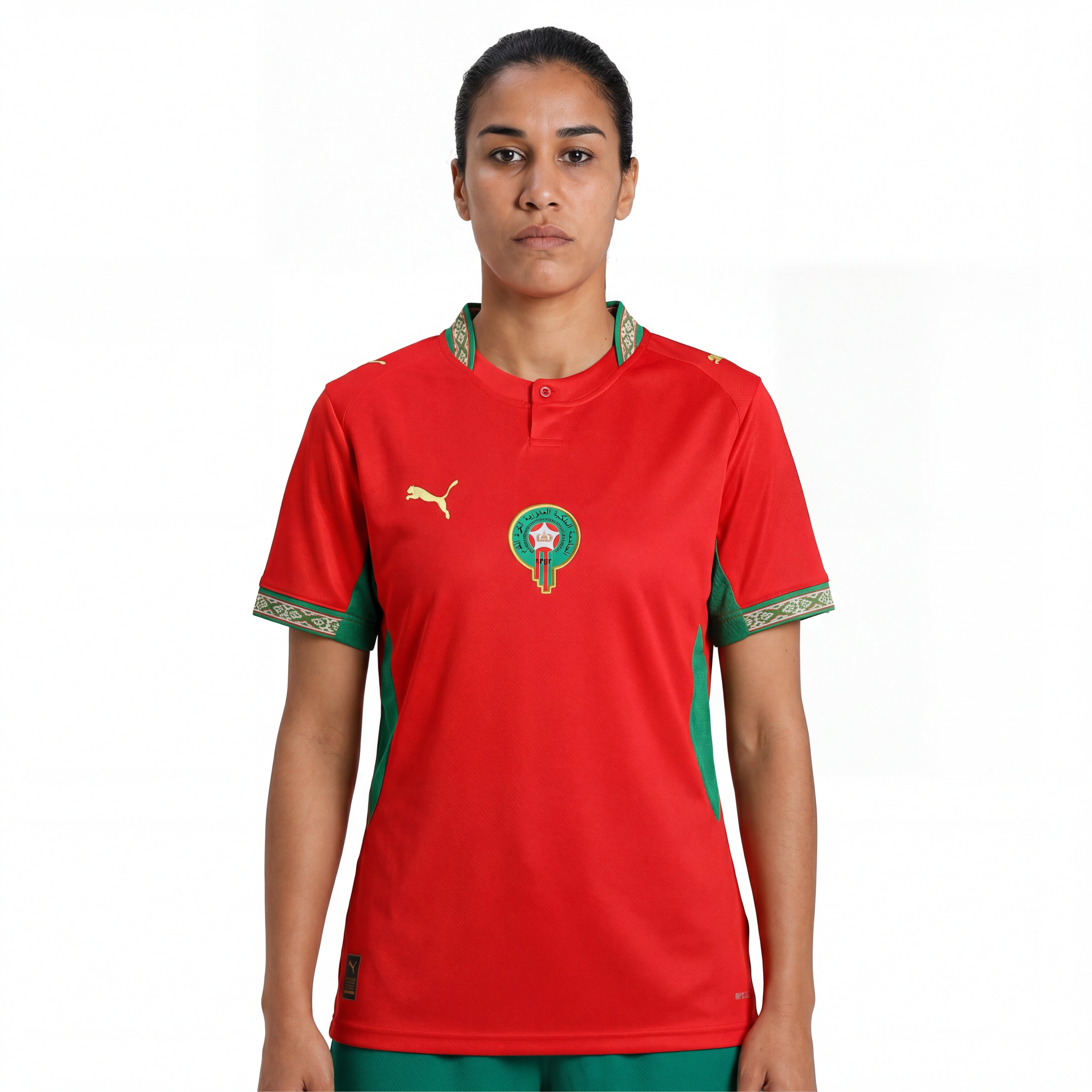 Camiseta Marrocos Mujer Primera Equipación Versión Jugador Mundial 2026
