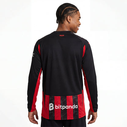 Camiseta Milan 25/26 Manga Larga Primera Equipación