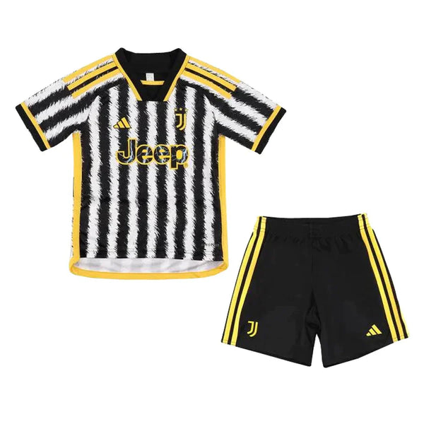 Kids Juventus Home 23/24 - Branco e Preto