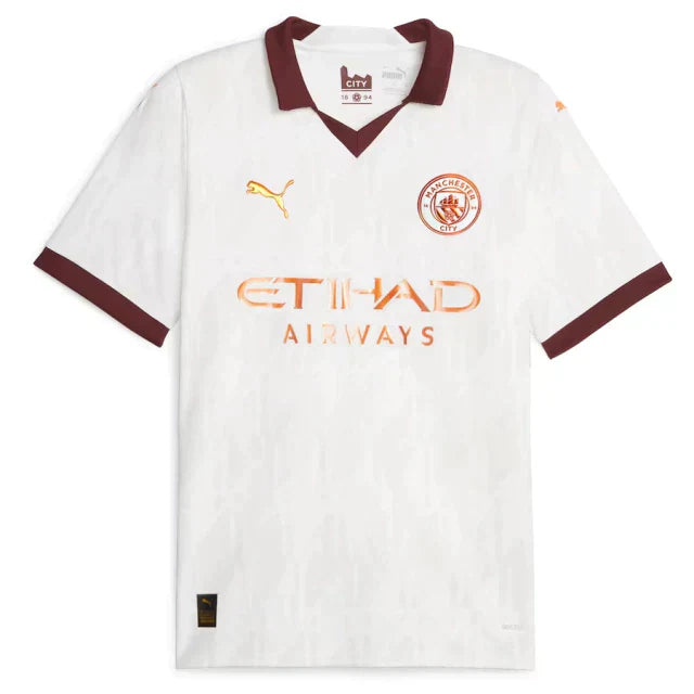 Camiseta Manchester City Away 23/24 s/n° Torcedor Masculina - Branco